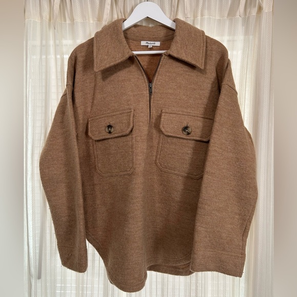 Madewell Wool Quarter-Zip Pullover Sweater - Picture 3 of 9